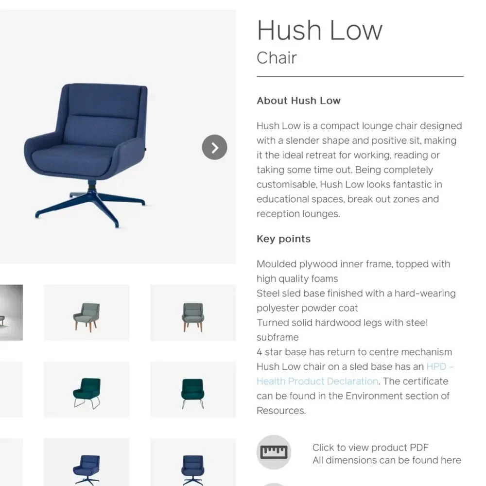 $3769 MCM Herman Miller + NaughtOne Hush Chair Orange Gray Chrome Swivel Chair